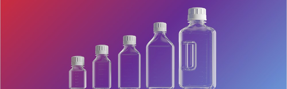 Purillex PETG bottle family on campaign gradient